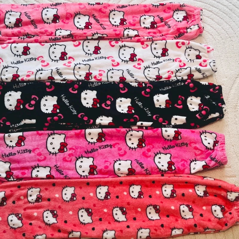 Pijama Hello Kitty de flanela feminina