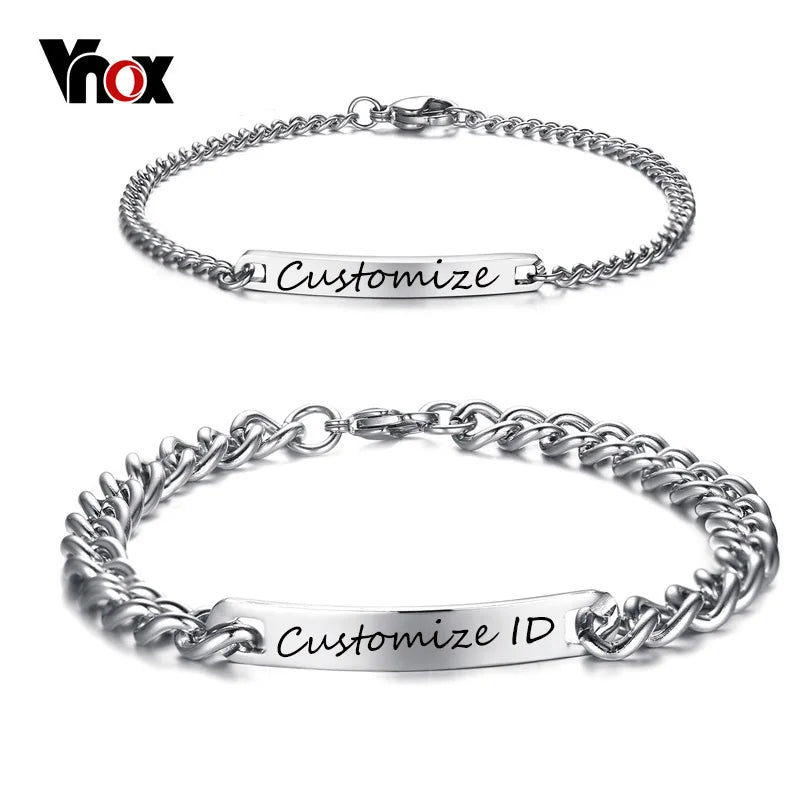 Pulseiras para Mulheres Homens Pulseira Personalizada