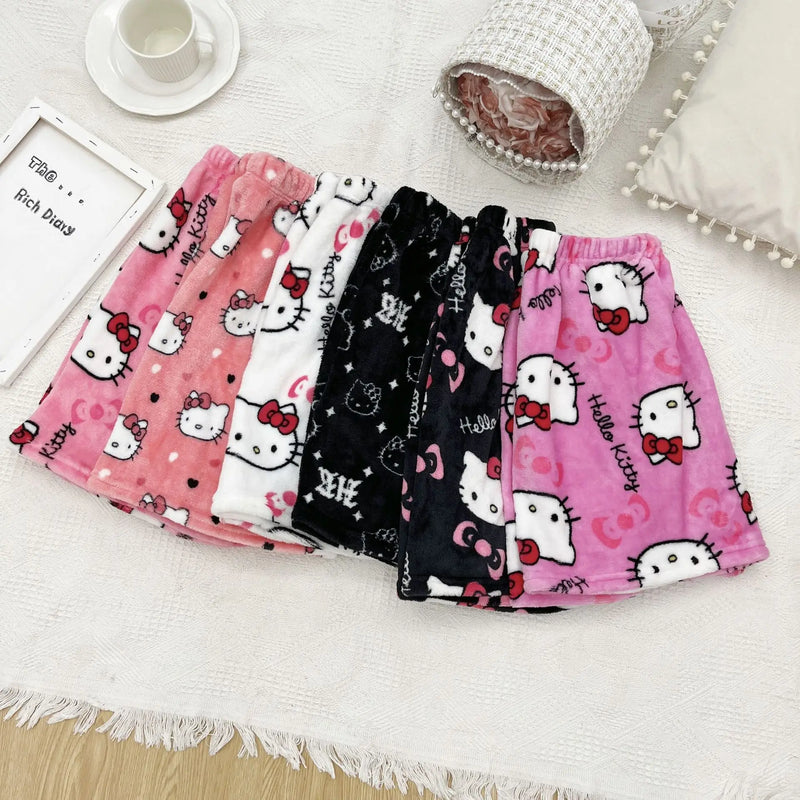 Pijama Hello Kitty de flanela feminina