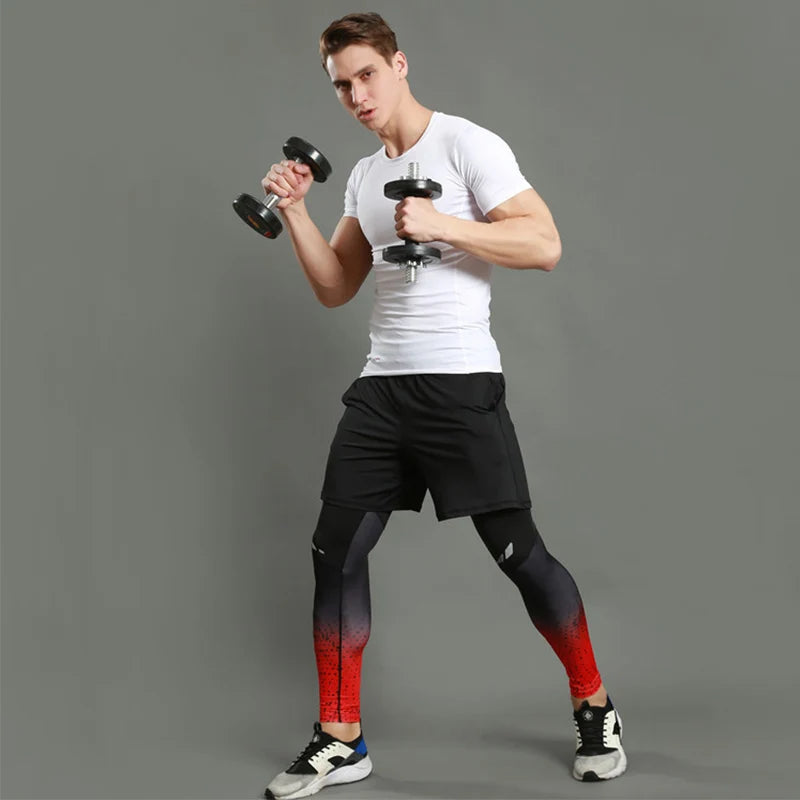 Calça Compressão Masculina Legging Treino Corrida Luta