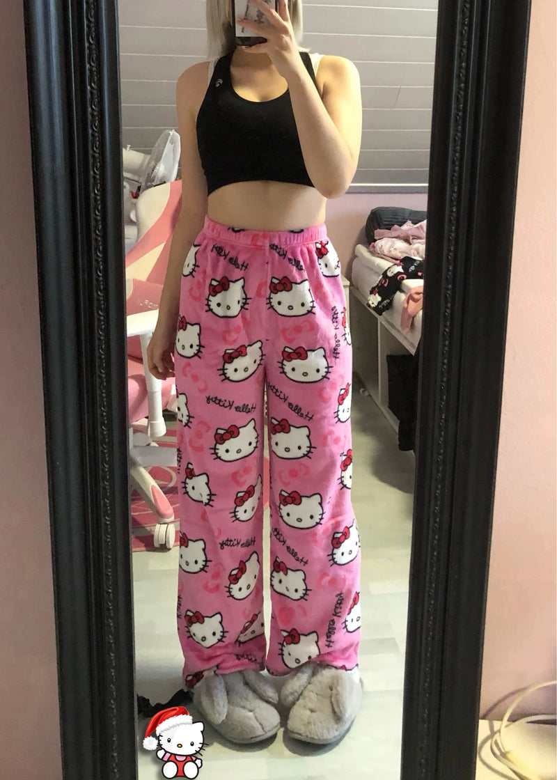 Pijama Hello Kitty de flanela feminina