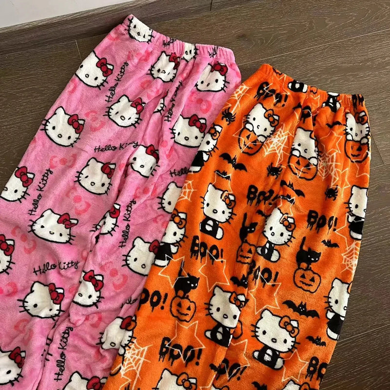 Pijama Hello Kitty de flanela feminina