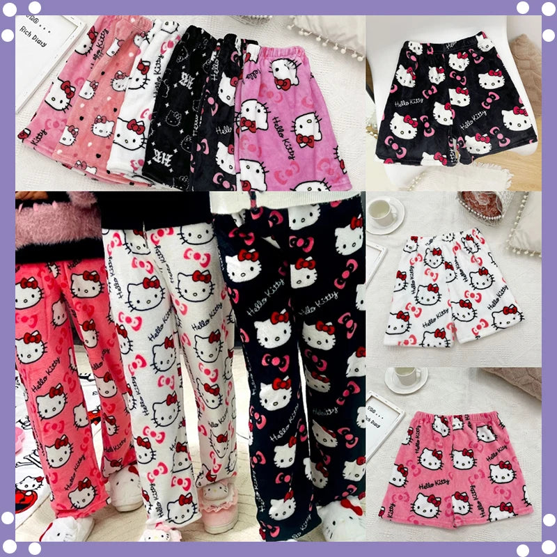 Pijama Hello Kitty de flanela feminina