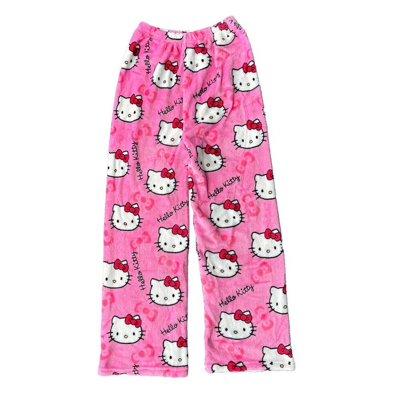 Pijama Hello Kitty de flanela feminina